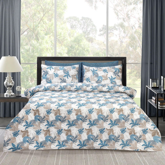 6 PCs Reversible Cotton Duvet Cover Set - Yaania