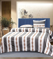 4 Pillows Cotton Bed Sheet - Ropes