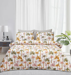 6 PCs Reversible Cotton Duvet Cover Set - Tropics