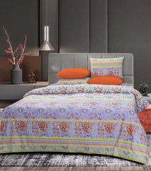 4 Pillows Cotton Bed Sheet - Abstract Paisley