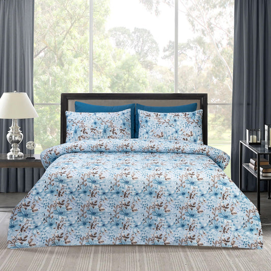 6 PCs Reversible Cotton Duvet Cover Set - Yaania