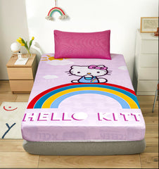 Cartoon Character Fitted Bed Sheet - Hello Kitty