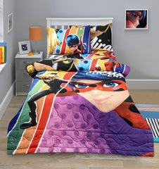 4-Piece Kids Cartoon Character Printed Bedspread Set - Lady Bug
