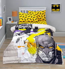 4-Piece Kids Cartoon Character Printed Bedspread Set - Batman