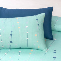 6 PCs Reversible Cotton Duvet Cover Set - Floresia