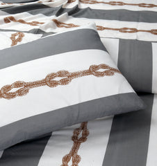 4 Pillows Cotton Bed Sheet - Ropes