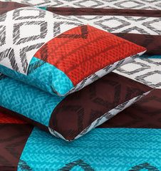 4 Pillows Cotton Bed Sheet - Patch