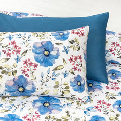 6 PCs Reversible Cotton Duvet Cover Set - Floral Valley