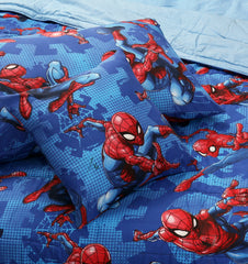 4-Piece Kids Cartoon Character Printed Bedspread Set - Spider Man