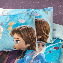 4-Piece Kids Cartoon Character Printed Bedspread Set - Alsa Anna Winter Froste