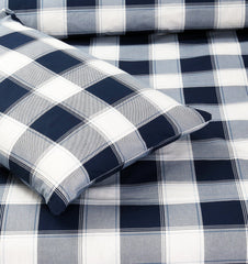 4 Pillows Cotton Bed Sheet - Checks