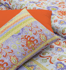 4 Pillows Cotton Bed Sheet - Abstract Paisley