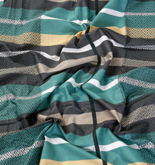 4 Pillows Cotton Bed Sheet - Stripe Green