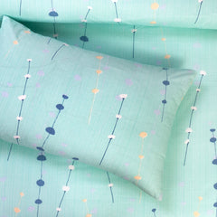 6 PCs Reversible Cotton Duvet Cover Set - Floresia