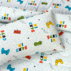 4-Piece Kids Cartoon Character Printed Bedspread Set - Game Zone