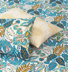Pure Cotton Fitted Sheet Set - Golden Palm