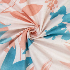 6 PCs Reversible Cotton Duvet Cover Set - Floral Grace