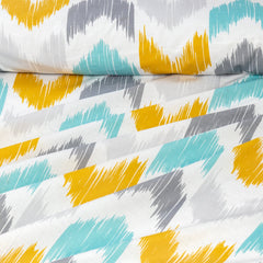 6 PCs Reversible Cotton Duvet Cover Set - Vibrance