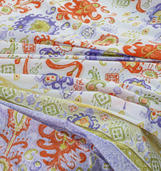 4 Pillows Cotton Bed Sheet - Abstract Paisley