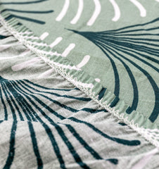 Pure Cotton Fitted Sheet Set - Splatter Green