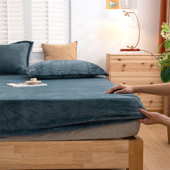 Velvet Fitted Sheet - Stone Grey