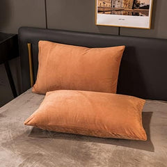 Reversible Velvet Duvet Cover - Rust Brown