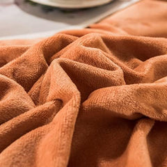 Reversible Velvet Duvet Cover - Rust Brown