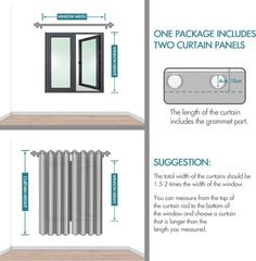 2 PCs Stainless Ring Eyelet Velvet Curtains With Velcro Belts - Sage Green