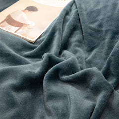 Reversible Velvet Duvet Cover - Charcoal & Light Grey