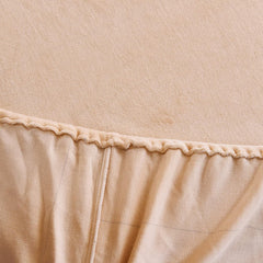 MILKY VELVET FITTED BEDSHEET - CHAMPAGNE
