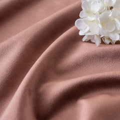 2 PCs Stainless Ring Eyelet Velvet Curtains With Velcro Belts - Dusty Rose