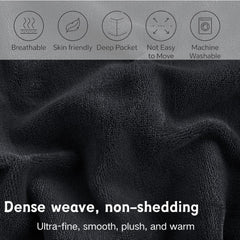 MILKY VELVET FITTED BEDSHEET - BLACK