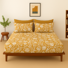 Pure Cotton Fitted Sheet Set - Blooms