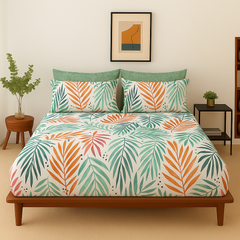 Pure Cotton Fitted Sheet Set - Rosemary