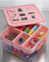 Multipurpose Sewing & Makeup Box - Pink
