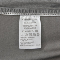 Stretchable Velvet Dining Chair Covers - Light Grey