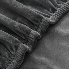 Stretchable Velvet Dining Chair Covers - Charcoal Grey