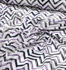 4 Pillows Cotton Bed Sheet - Zig Zags