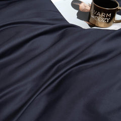 4 Pillows Cotton Sateen Bed Sheet - Iron Black