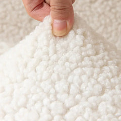 Curled Lamb Sherpa Fabric Dining Chair Covers.