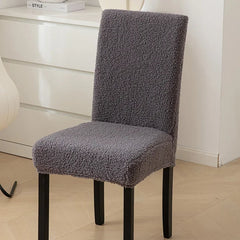 Curled Lamb Sherpa Fabric Dining Chair Covers.
