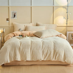 Reversible Velvet Duvet Cover - Skin & Sour Cream