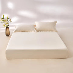 400 Thread Count Cotton Sateen Fitted Sheet - Off White