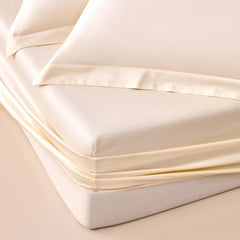 400 Thread Count Cotton Sateen Fitted Sheet - Off White