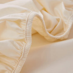 400 Thread Count Cotton Sateen Fitted Sheet - Off White