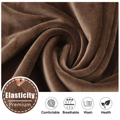 Stretchable Velvet Dining Seat Covers - Mahroon