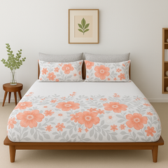 Pure Cotton Fitted Sheet Set - Miera Ash