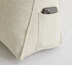 Cotton Linen Triangular Back Rest Wedge Pillow
