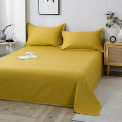 Cotton Sateen Plain Bed Sheet - Lime Yellow