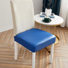 Waterproof Faux Leather Dining Seat Covers - Royal Blue